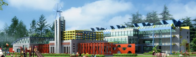 kindergarten happy city office buildings - 16 Modèle 3D .c4d .max .obj .3ds .fbx .stl .blend 