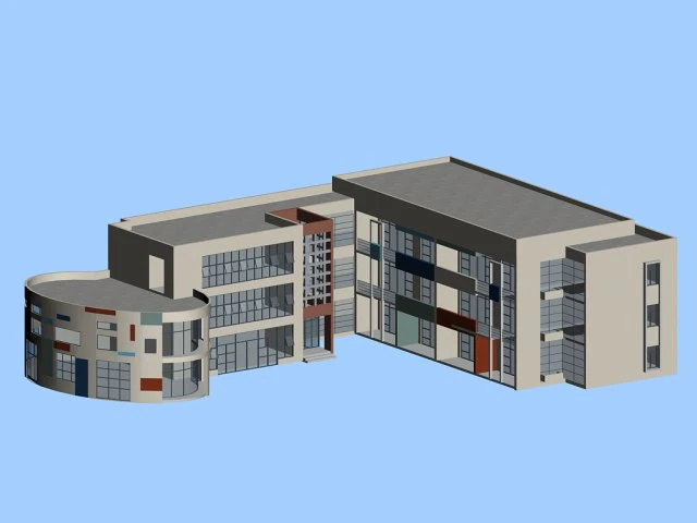 kindergarten happy city office buildings - 17 3D Model .c4d .max .obj .3ds .fbx .stl .blend 