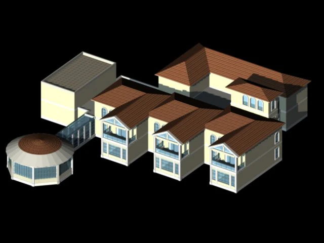 kindergarten happy city office buildings - 20 3D Model .c4d .max .obj .3ds .fbx .stl .blend