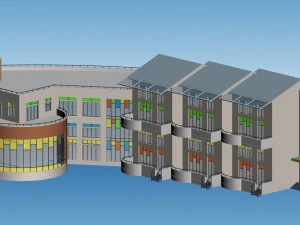 kindergarten happy city office buildings - 23 3D Model