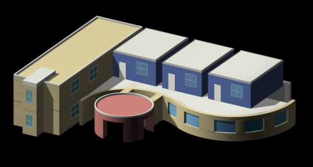 kindergarten happy city office buildings - 30 3D-Modell .c4d .max .obj .3ds .fbx .stl .blend 