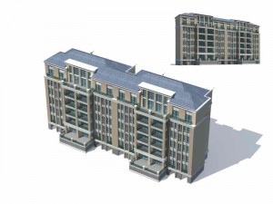 city residential garden villa office building design - 02 Modèle 3D