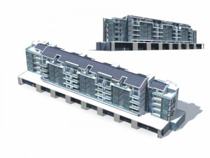 city residential garden villa office building design - 06 Modello 3D