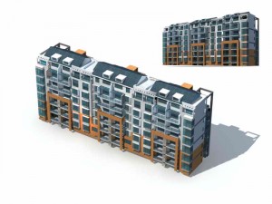 city residential garden villa office building design - 08 3D Model