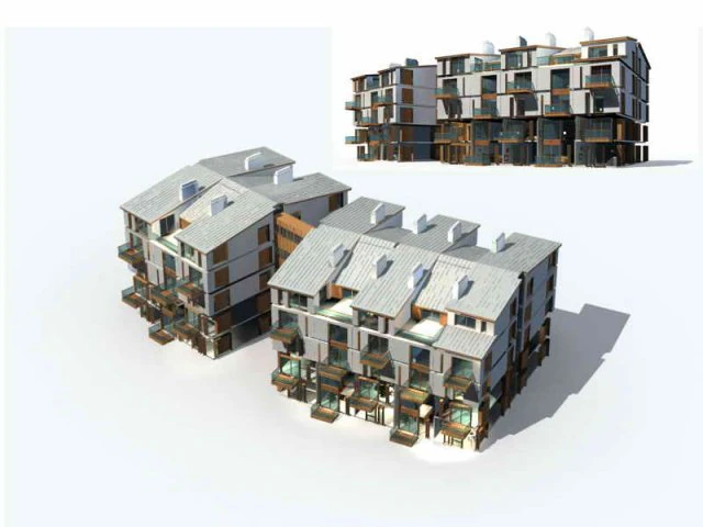 city residential garden villa office building design - 11 3D Model .c4d .max .obj .3ds .fbx .stl .blend