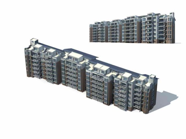 city residential garden villa office building design - 12 3D 模型 .c4d .max .obj .3ds .fbx .stl .blend 