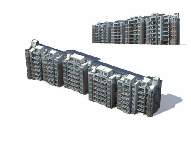 city residential garden villa office building design - 12 3D Model .c4d .max .obj .3ds .fbx .stl .blend 