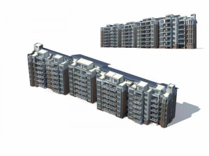 city residential garden villa office building design - 12 3D Model
