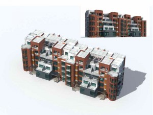 city residential garden villa office building design - 15 3D 模型