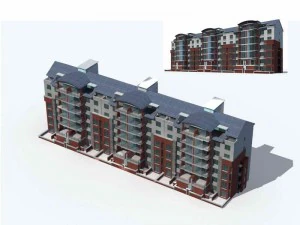 city residential garden villa office building design - 16 3D Model
