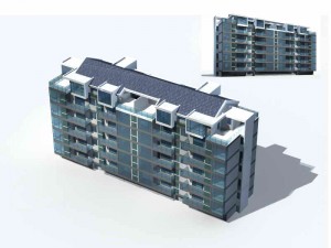 city residential garden villa office building design - 17 3D Model