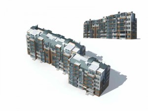 city residential garden villa office building design - 20 3D Model