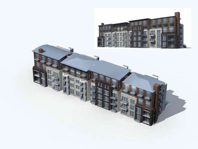 city residential garden villa office building design - 21 3D Model .c4d .max .obj .3ds .fbx .stl .blend 
