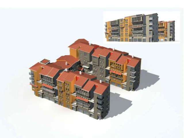 city residential garden villa office building design - 22 3D Model .c4d .max .obj .3ds .fbx .stl .blend 
