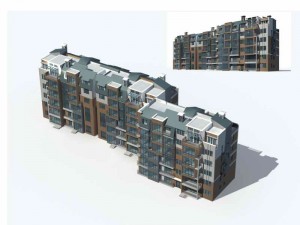 city residential garden villa office building design - 24 3D Модель