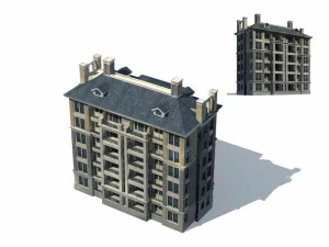 dise&ntilde;o de edificio de oficinas de villa con jard&iacute;n residencial de la ciudad - 25 Modelo 3D