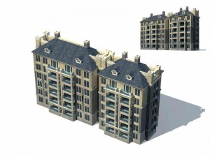 city residential garden villa office building design - 27 3D Model