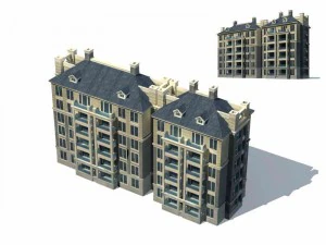 dise&ntilde;o de edificio de oficinas de villa con jard&iacute;n residencial de la ciudad - 27 Modelo 3D