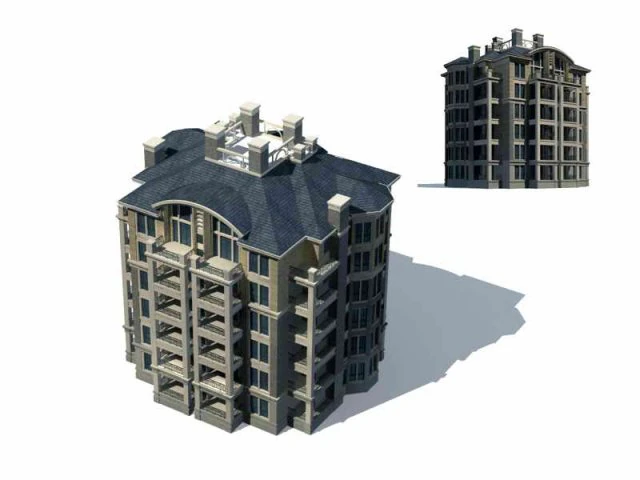 city residential garden villa office building design - 29 3D Model .c4d .max .obj .3ds .fbx .stl .blend 