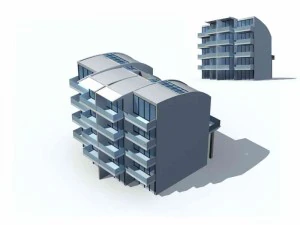 都市住宅ガーデンヴィラオフィスビルデザイン - 31 3Dモデル