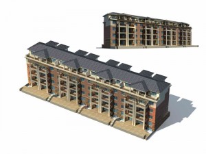 city residential garden villa office building design - 32 3D Model