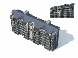 city residential garden villa office building design - 34 3D मॉडल