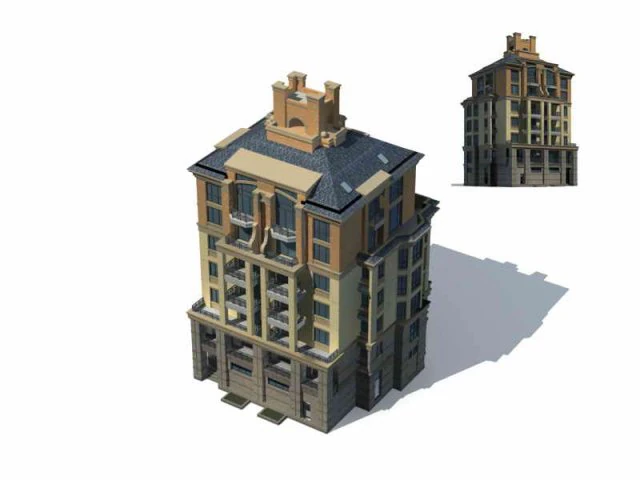 city residential garden villa office building design - 35 3D Model .c4d .max .obj .3ds .fbx .stl .blend 