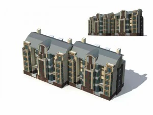 progettazione di edifici per uffici, ville, giardini residenziali in città - 36 Modello 3D