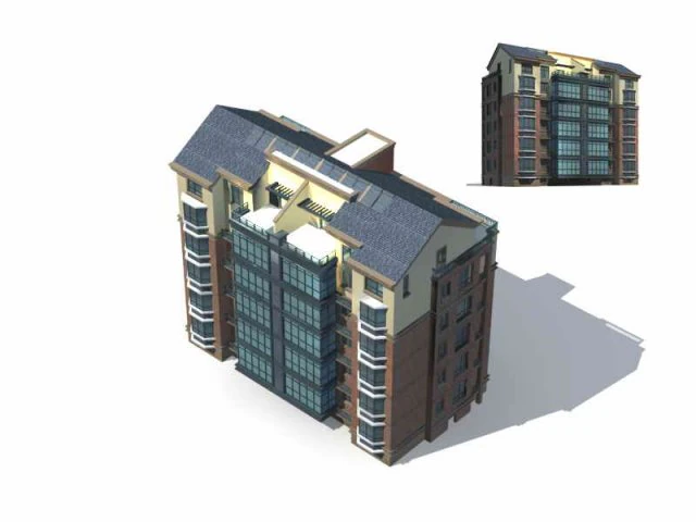 city residential garden villa office building design - 37 3D Model .c4d .max .obj .3ds .fbx .stl .blend 