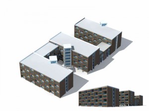 city residential garden villa office building design - 38 3D Model