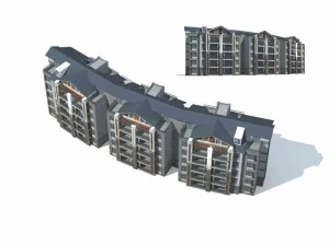 dise&ntilde;o de edificio de oficinas de villa con jard&iacute;n residencial de la ciudad - 39 Modelo 3D
