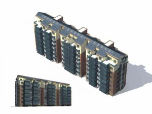 city residential garden villa office building design - 40 3D-Modell