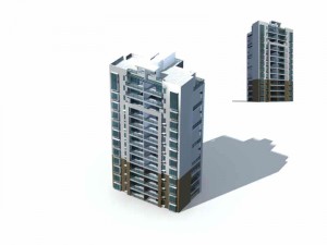 city residential garden villa office building design - 43 3D मॉडल