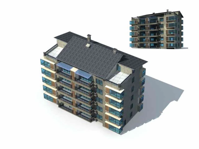 city residential garden villa office building design - 44 3D Model .c4d .max .obj .3ds .fbx .stl .blend 