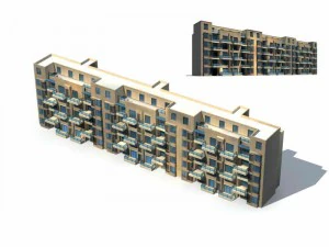şehir konut bah&ccedil;e villa ofis binası tasarımı - 45 3D Model