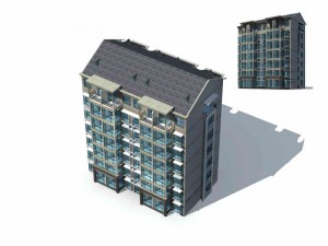 city residential garden villa office building design - 46 3D Model