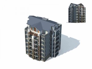 city residential garden villa office building design - 47 3Dモデル