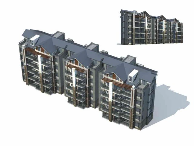 city residential garden villa office building design - 48 3D Model .c4d .max .obj .3ds .fbx .stl .blend 