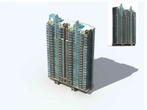 city residential garden villa office building design - 50 3D Model