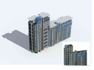 city residential garden villa office building design - 51 3D Model