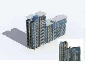 city residential garden villa office building design - 51 3D Model
