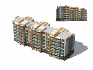 city residential garden villa office building design - 52 3D Model