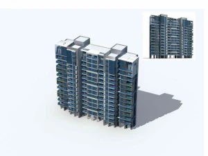 desain gedung perkantoran vila taman perumahan kota - 53 Model 3D