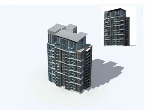 projeto de edif&iacute;cio de escrit&oacute;rios de villa com jardim residencial da cidade - 55 Modelo 3D