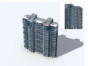 city residential garden villa office building design - 56 3D Model
