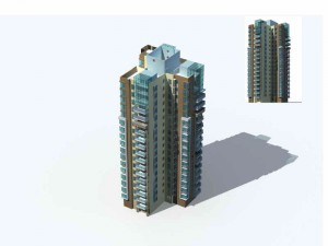 city residential garden villa office building design - 57 3D 모델