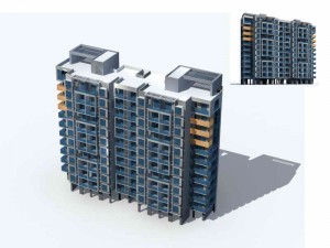 city residential garden villa office building design - 58 3D Model