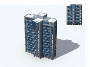 city residential garden villa office building design - 60 3D 모델