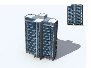 도시 주거 정원 빌라 사무실 건물 디자인 - 60 3D 모델