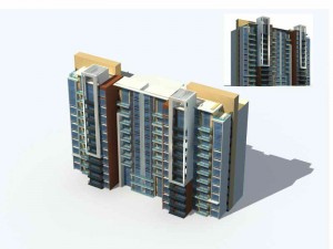 city residential garden villa office building design - 64 3D Model